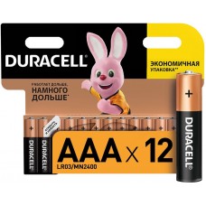 Батарея Duracell Basic LR03-12BL MN2400 AAA