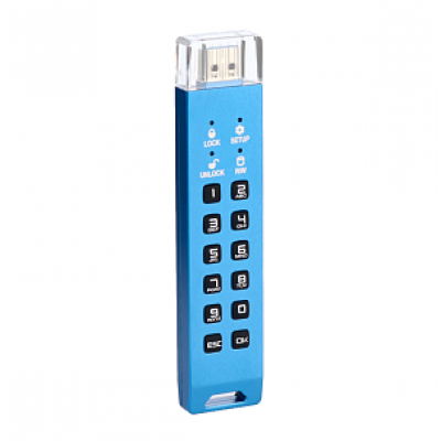 Флешка с шифрованием и паролем DataLock PRO4 Blue 512 Gb USB 3.2