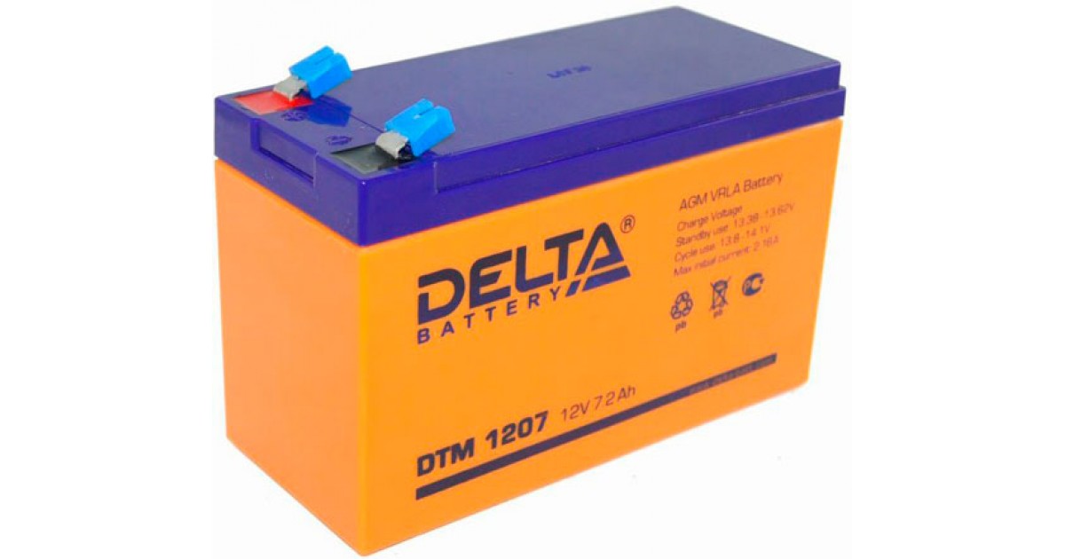 Аккумулятор 7 ампер часов. АКБ Delta DTM 1207. Delta Battery DTM 1207 12в 7.2 а·ч. Аккумуляторная батарея Delta DTM 1207 (12v / 7.2Ah). АКБ Дельта 12v 2.2.