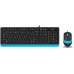 Клавиатура и мышь A4Tech F1010 BLUE