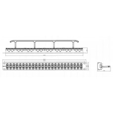Патч-панель Hyperline PPHD-19-48-8P8C-C5e-110D
