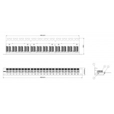 Патч-панель Hyperline PP2-19-24-8P8C-C6A-110D