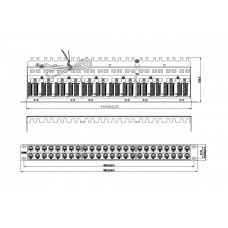 Патч-панель Hyperline PPHD-19-48-8P8C-C6A-SH-110D