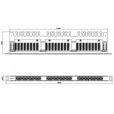 Патч-панель Hyperline PPHD-19-24-8P8C-C6-110D