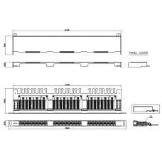 Патч-панель Hyperline PPHD-19-24-8P8C-C6-SH-110D