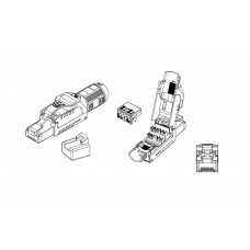 Разъем RJ-45 Hyperline PLUE-8P8C-S-C6A-SH-BK