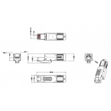 Разъем RJ-45 Hyperline PLUD-8P8C-S-C8-SH