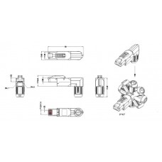 Разъем RJ-45 Hyperline PLUD-A-8P8C-S-C8-SH