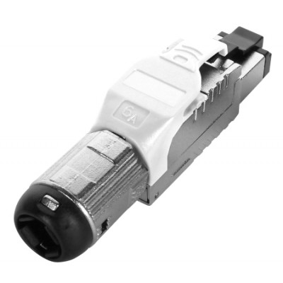 Разъем RJ-45 Hyperline PLUE-8P8C-S-C6A-SH-WH