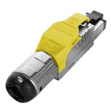 Разъем RJ-45 Hyperline PLUE-8P8C-S-C6A-SH-YL