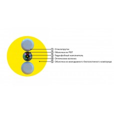 Кабель Hyperline FO-STFR-IN-9-8-LSZH-YL