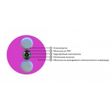 Кабель Hyperline FO-STFR-IN-504-2-LSZH-MG