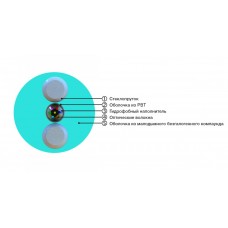 Кабель Hyperline FO-STFR-IN-503-2-LSZH-AQ