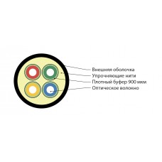 Кабель Hyperline FO-DT-IN-62-4-HFLTx-OR