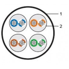 Кабель Hyperline UUTP4-C5E-P24-IN-LSZH-YL-305