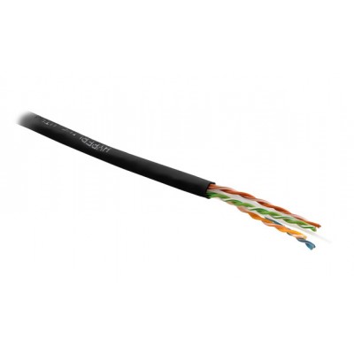 Кабель Hyperline UUTP4-C6-S23-IN-PVC-BK-305