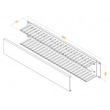 Органайзер Hyperline CM-2U-PL-COV