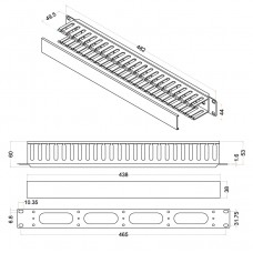 Органайзер Hyperline CM-1U-PL-COV